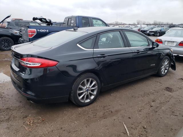 3FA6P0LU7HR191065 - 2017 FORD FUSION SE HYBRID BLACK photo 3