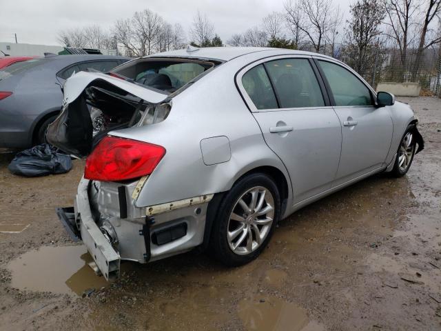 JNKBV61E08M221799 - 2008 INFINITI G35 SILVER photo 3