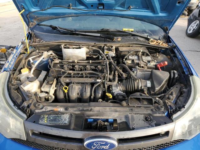 1FAHP3GN0BW133445 - 2011 FORD FOCUS SES BLUE photo 11