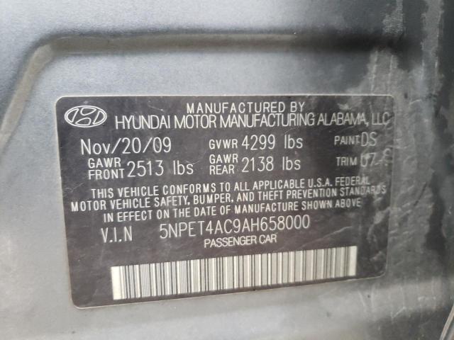 5NPET4AC9AH658000 - 2010 HYUNDAI SONATA GLS GRAY photo 12