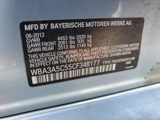 WBA3A5C55CF348177 - 2012 BMW 328 I BLUE photo 12