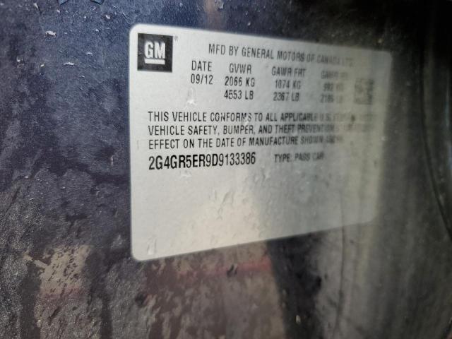 2G4GR5ER9D9133386 - 2013 BUICK REGAL 蓝色 照片 12