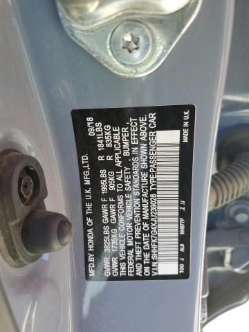 SHHFK7G4XJU239028 - 2018 HONDA CIVIC SPORT 银色 照片 12