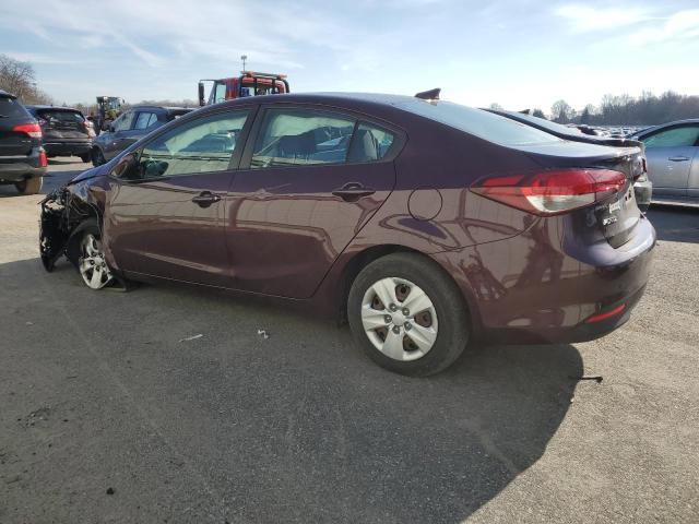 3KPFL4A7XJE192394 - 2018 KIA FORTE LX BURGUNDY photo 2