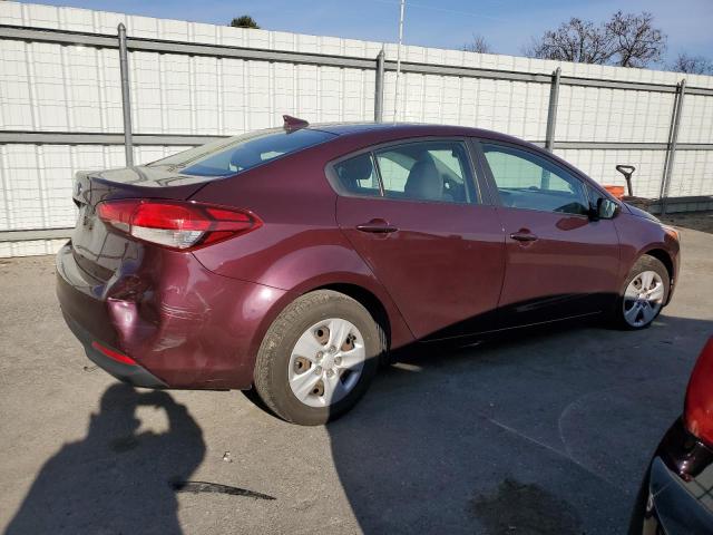 3KPFL4A7XJE192394 - 2018 KIA FORTE LX BURGUNDY photo 3