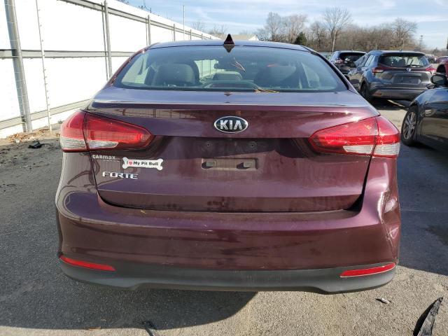 3KPFL4A7XJE192394 - 2018 KIA FORTE LX BURGUNDY photo 6