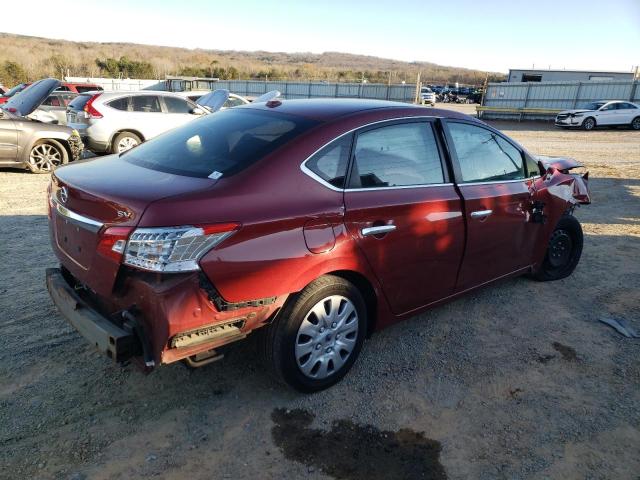 3N1AB7AP6FL643860 - 2015 NISSAN SENTRA S RED photo 3