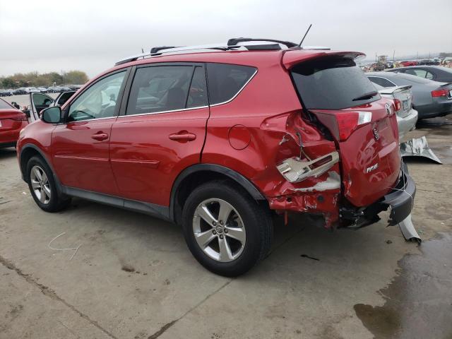 2T3WFREV1FW225307 - 2015 TOYOTA RAV4 XLE RED photo 2