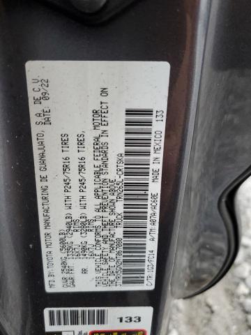 3TYRX5GN2NT067080 - 2022 TOYOTA TACOMA ACCESS CAB Графитовый фото 12