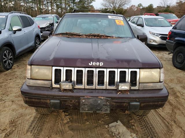 1J4GZ88Y2PC678880 - 1993 JEEP GRAND CHER BASE BURGUNDY photo 5