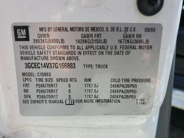 3GCEC14V37G166883 - 2007 CHEVROLET SILVERADO C1500 CLASSIC WHITE photo 13