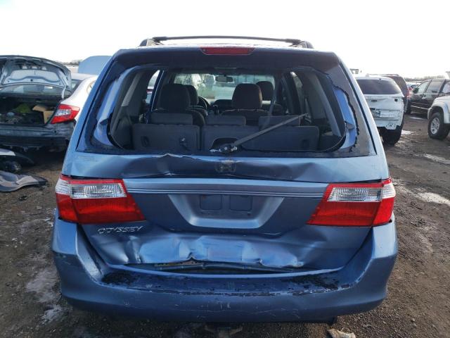 5FNRL38436B109330 - 2006 HONDA ODYSSEY EX BLUE photo 6