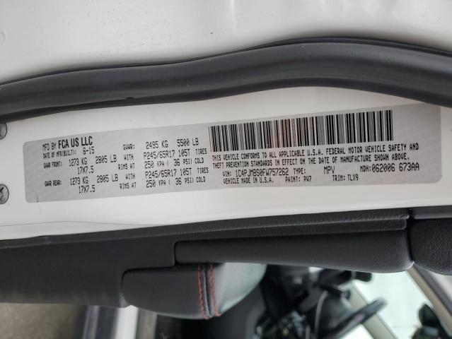 1C4PJMBS0FW757262 - 2015 JEEP CHEROKEE TRAILHAWK WHITE photo 13