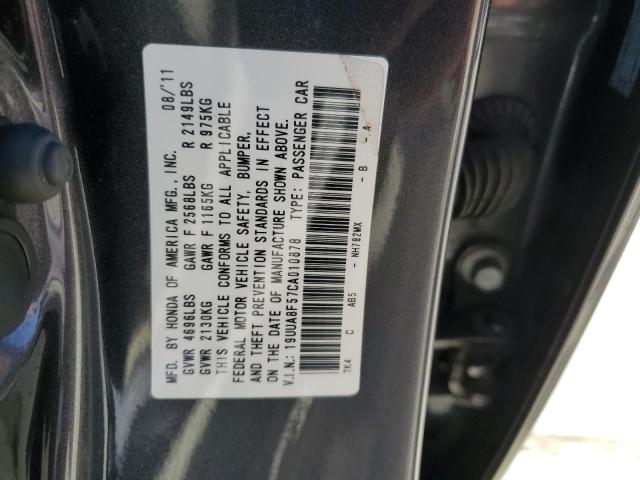 19UUA8F57CA010878 - 2012 ACURA TL BLACK photo 12