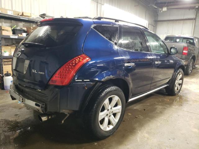 JN8AZ08W47W604987 - 2007 NISSAN MURANO SL BLUE photo 3