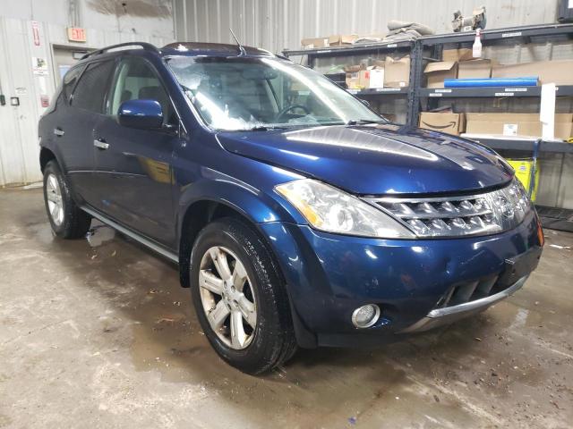 JN8AZ08W47W604987 - 2007 NISSAN MURANO SL BLUE photo 4