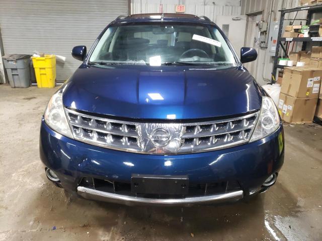 JN8AZ08W47W604987 - 2007 NISSAN MURANO SL BLUE photo 5