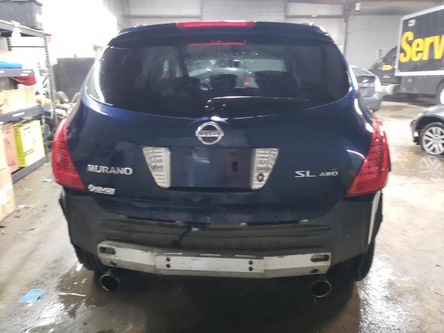 JN8AZ08W47W604987 - 2007 NISSAN MURANO SL BLUE photo 6