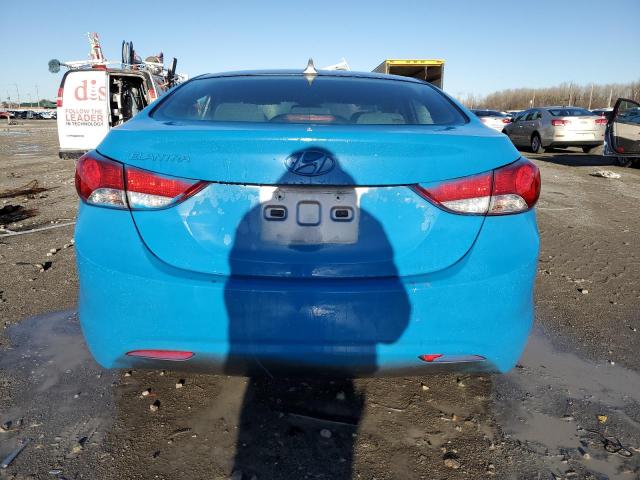 KMHDH4AE4CU294748 - 2012 HYUNDAI ELANTRA GLS BLUE photo 6