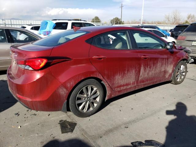 5NPDH4AE9GH755558 - 2016 HYUNDAI ELANTRA SE RED photo 3