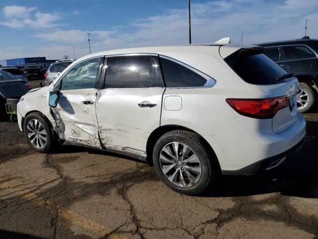 5FRYD4H4XGB056429 - 2016 ACURA MDX TECHNOLOGY WHITE photo 2