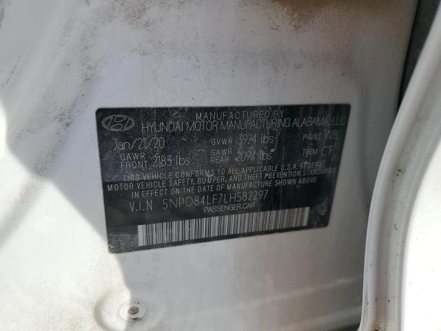 5NPD84LF7LH582297 - 2020 HYUNDAI ELANTRA SEL WHITE photo 13