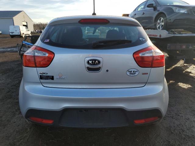 KNADM5A31D6104332 - 2013 KIA RIO LX SILVER photo 6