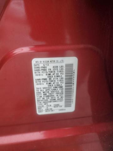 JN8AS5MT0DW531867 - 2013 NISSAN ROGUE S RED photo 13