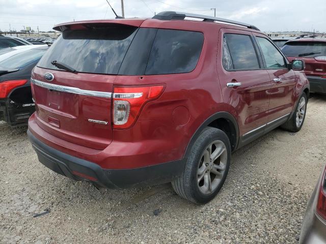 1FM5K7F80DGA66837 - 2013 FORD EXPLORER LIMITED RED photo 3