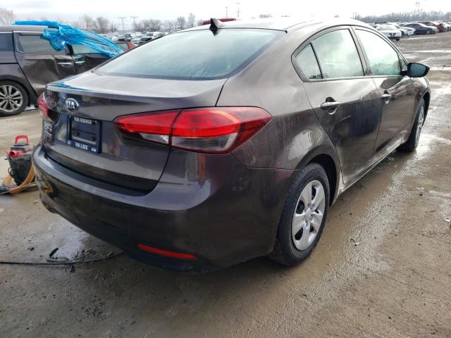 3KPFK4A71HE028108 - 2017 KIA FORTE LX BROWN photo 3