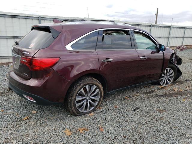 5FRYD4H65FB010846 - 2015 ACURA MDX TECHNOLOGY MAROON photo 3