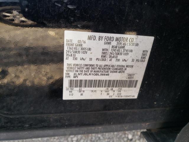 2LMTJ8LR1GBL56646 - 2016 LINCOLN MKX RESERVE BLACK photo 13