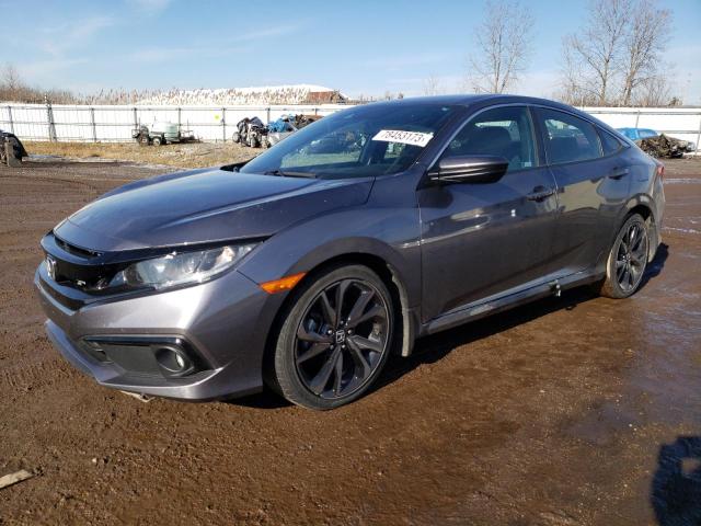 2HGFC2F83LH548070 - 2020 HONDA CIVIC SPORT GRAY photo 1