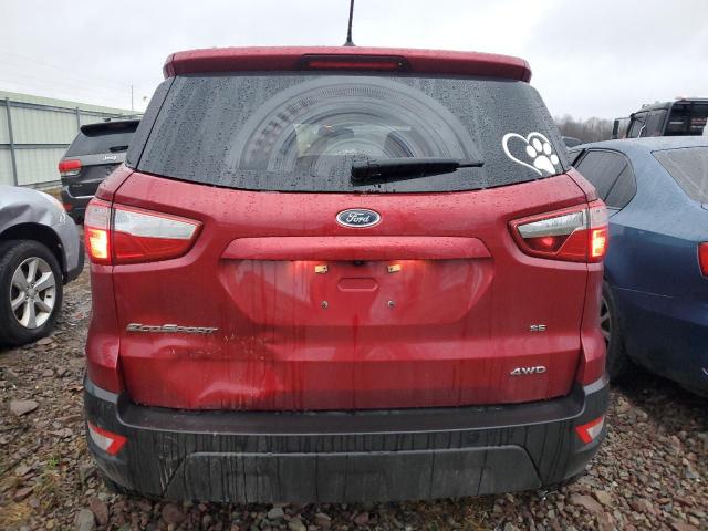 MAJ6S3GL0KC255941 - 2019 FORD ECOSPORT SE RED photo 6