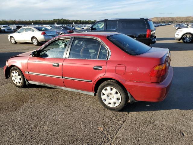 1HGEJ6673XL042263 - 1999 HONDA CIVIC LX RED photo 2