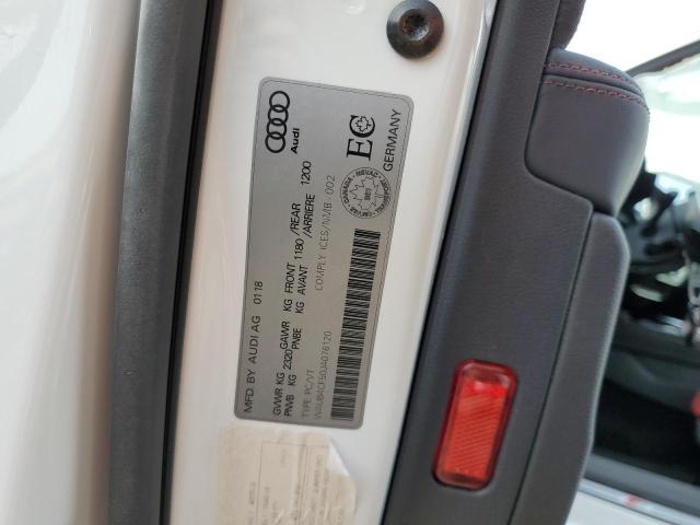 WAUB4CF50JA076120 - 2018 AUDI S5 PREMIUM PLUS თეთრი ფოტო 12