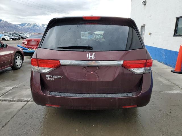 5FNRL5H64FB043917 - 2015 HONDA ODYSSEY EXL BURGUNDY photo 6