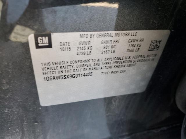 1G6AW5SX9G0114425 - 2016 CADILLAC CTS CHARCOAL photo 12