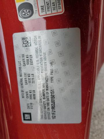 1G1FJ1R63J0150151 - 2018 CHEVROLET CAMARO ZL1 RED photo 12