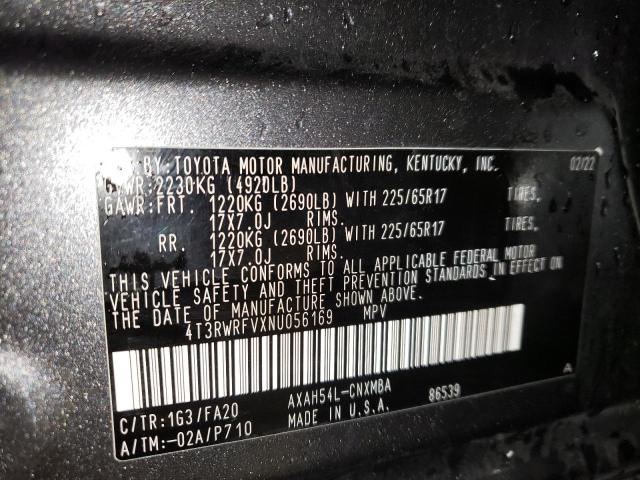 4T3RWRFVXNU056169 - 2022 TOYOTA RAV4 XLE Grau Foto 14