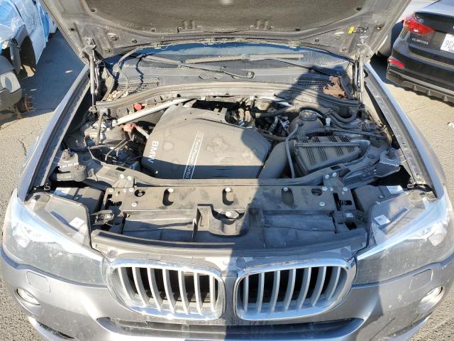 5UXWX9C54H0T07389 - 2017 BMW X3 SDRIVE2 XDRIVE28I Մոխրագույն լուսանկար 12