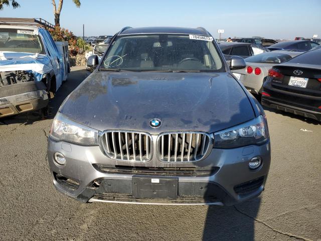 5UXWX9C54H0T07389 - 2017 BMW X3 SDRIVE2 XDRIVE28I Մոխրագույն լուսանկար 5