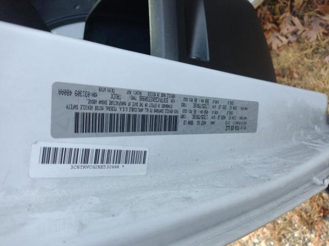 3C6TRVCG2KE530996 - 2019 RAM PROMASTER 2500 HIGH თეთრი ფოტო 10