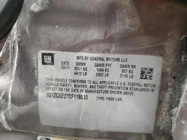 1G1ZC5EU3CF118030 - 2012 CHEVROLET MALIBU 1LT GOLD photo 12