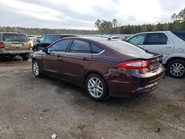 3FA6P0H75DR336536 - 2013 FORD FUSION SE BURGUNDY photo 2