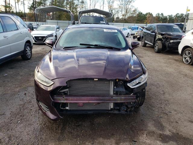 3FA6P0H75DR336536 - 2013 FORD FUSION SE BURGUNDY photo 5