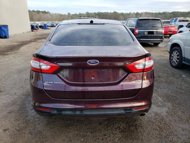 3FA6P0H75DR336536 - 2013 FORD FUSION SE BURGUNDY photo 6