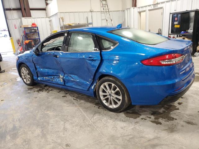 3FA6P0LU4LR229585 - 2020 FORD FUSION SE BLUE photo 2