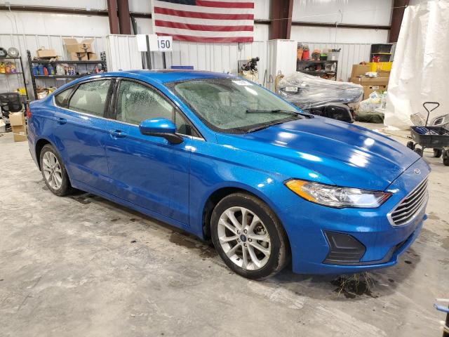 3FA6P0LU4LR229585 - 2020 FORD FUSION SE BLUE photo 4