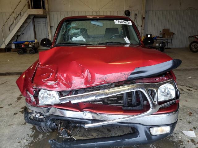 5TENL42N11Z826449 - 2001 TOYOTA TACOMA RED photo 5